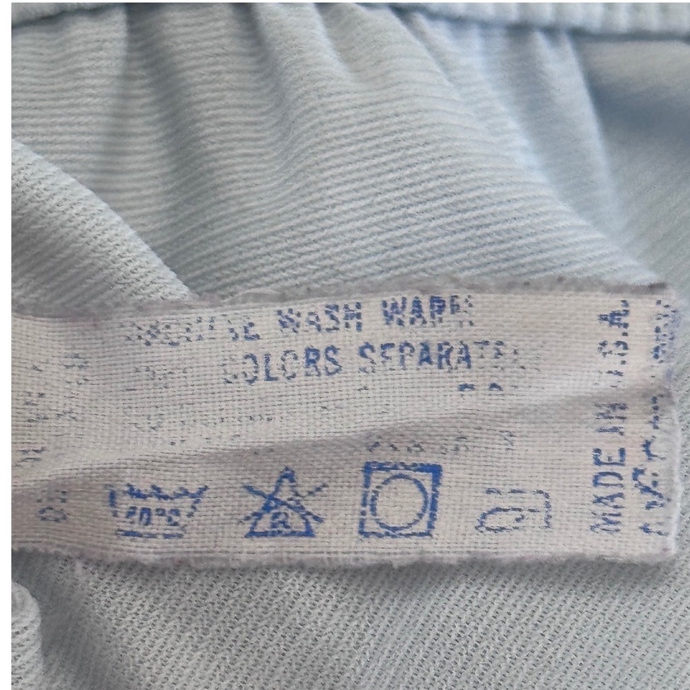 Vintage Vanity Fair Pajama Set Blue Nylon Lace Trim Button Front Size M USA Twee - Picture 5 of 8